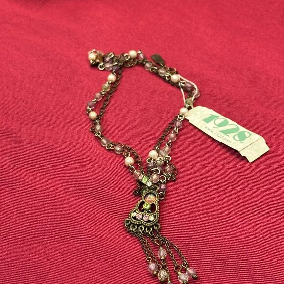 1928 Brand “Confetti” Necklace w/ Faux Pearls & Crystal Accents.  Original Tag - Picture 8 of 11